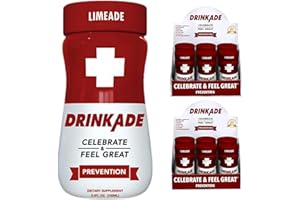 DrinkAde Prevention – Daily Wellness & Immunity Support Hydration Drink with Electrolytes, B Vitamins & Green Tea Extract – Sugar Free, 5 Calories, Vegan, Non-GMO (12 Pack, Lemon)