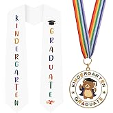 COCHIE Metal Graduation Medal with Graduation Honor Stole Sash, Grad Award Medals with Lightweight Neck Ribbon, Grad Gift Party Favor Supplies