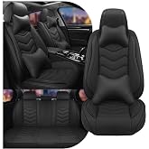 CTDS Car Seat Covers for Honda Civic 2000-2026, Stylish Sport Seat Cover, Premium Nappa Leather Car Seat Cover. Automobile Seat Covers Sets.(Luxury 5 Seats/Pure Black)