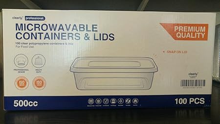 Thali Outlet - 100 x 500 ml/500 cc Rectangular apta para ...