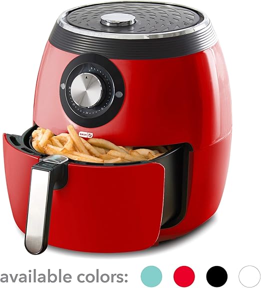 Dash Deluxe Freidora eléctrica de aire + horno (enchapado): Amazon ...