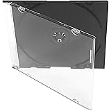 KEYIN Black Slim CD Jewel Case - Premium, 100 Pack