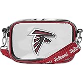 FOCO NFL Womens NFL Team Logo Stripe Clear Crossbody Bag