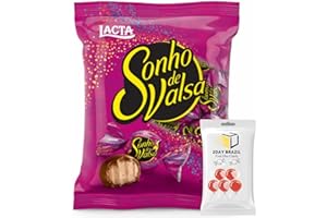 Lacta Sonho De Valsa Bombom Wafer Imported from Brazill 1kg (35.27 Oz) 2.2lb (Pack of 1) Bundle with 2DAY BRAZIL Fruit Disc Candy