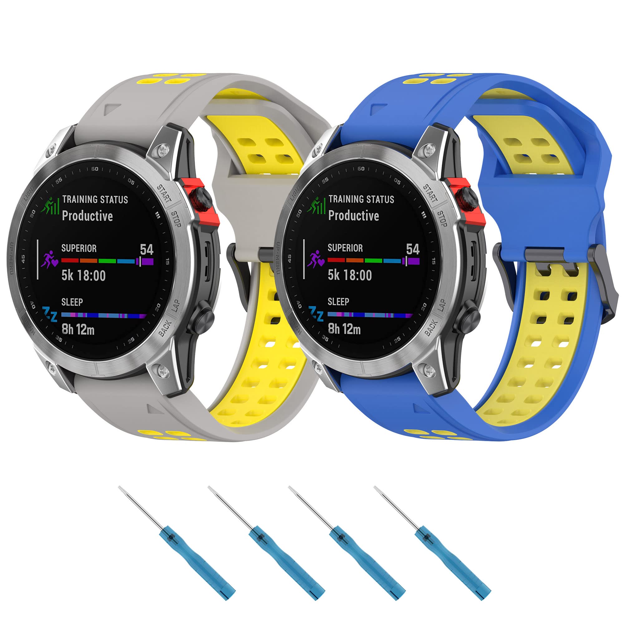 Bracelet Compatible with Garmin Fenix 7, 22 mm Quick Release Bracelet for Garmin Fenix 7 Solar/Garmin Fenix 7 Sapphire Solar/Fenix 6/Fenix 6 Pro/Fenix 5/Fenix 5 plus/Instinct/Forerunner 935/945