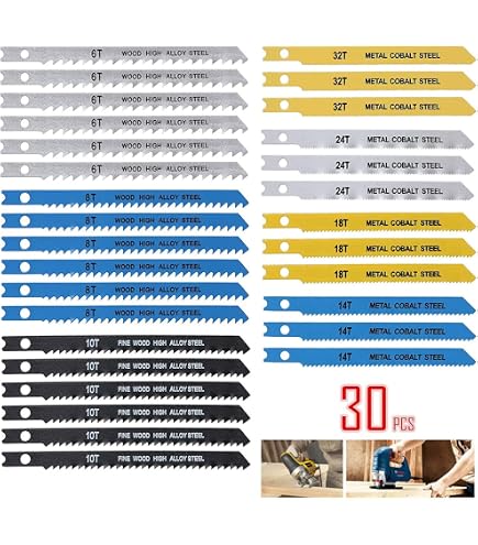 78-Piece U-Shank Jigsaw Blade Set – High Carbon & High-Speed Steel, 6-32 TPI Assortment, Storage Case, Fits Bosch & Black & Decker