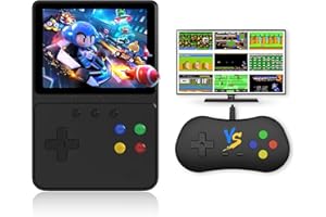 Heiko Retro Portable Handheld Game Console to Experience 500 Classic Games Anytime Anywhere, 3.5In Screen Video Game Console 1200mAh, Handheld Video Game Support for Connecting TV & Two Players(Black)