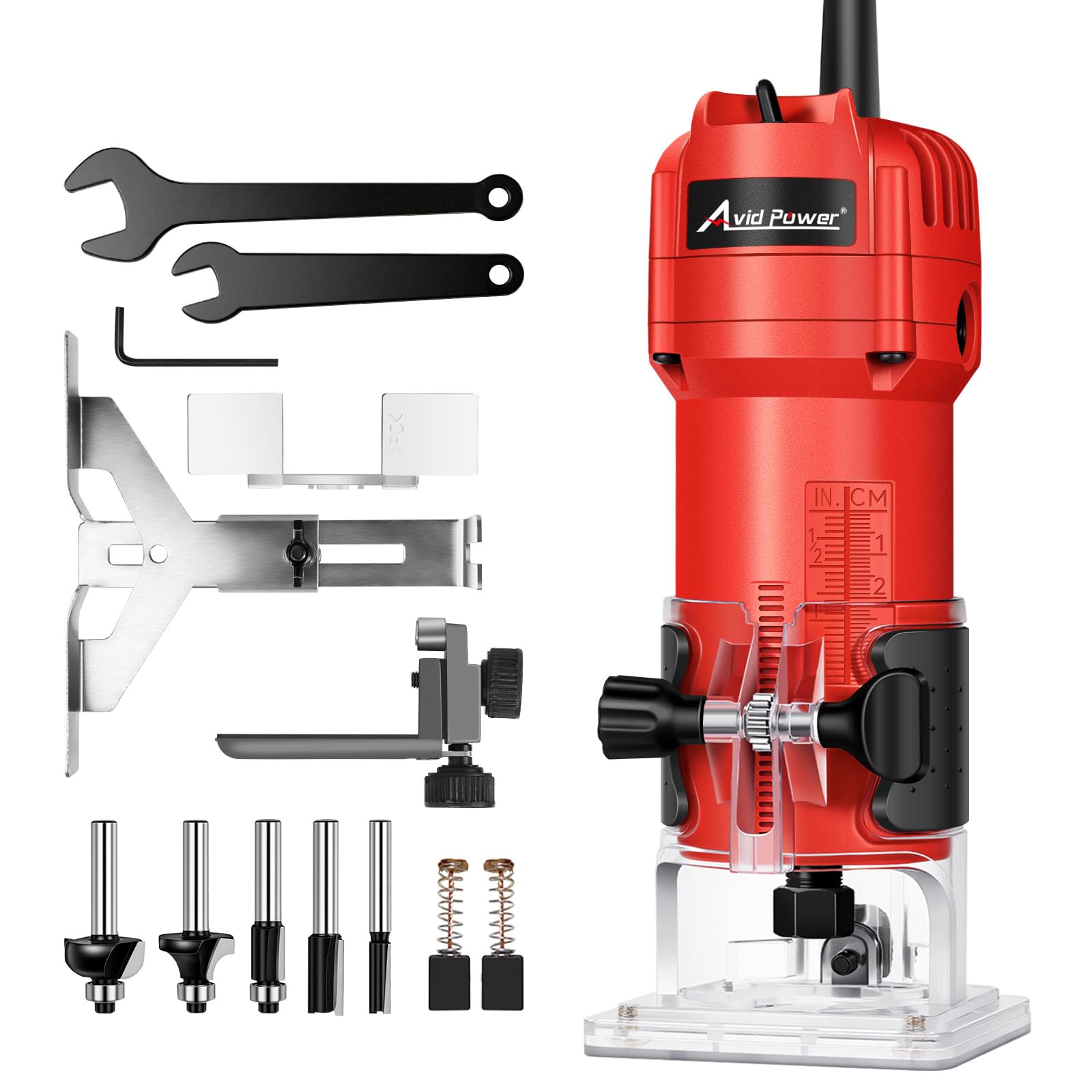 AVID POWER 630W 5.3 Amp Wood Router Tool with Fixed Base Compact Router ...