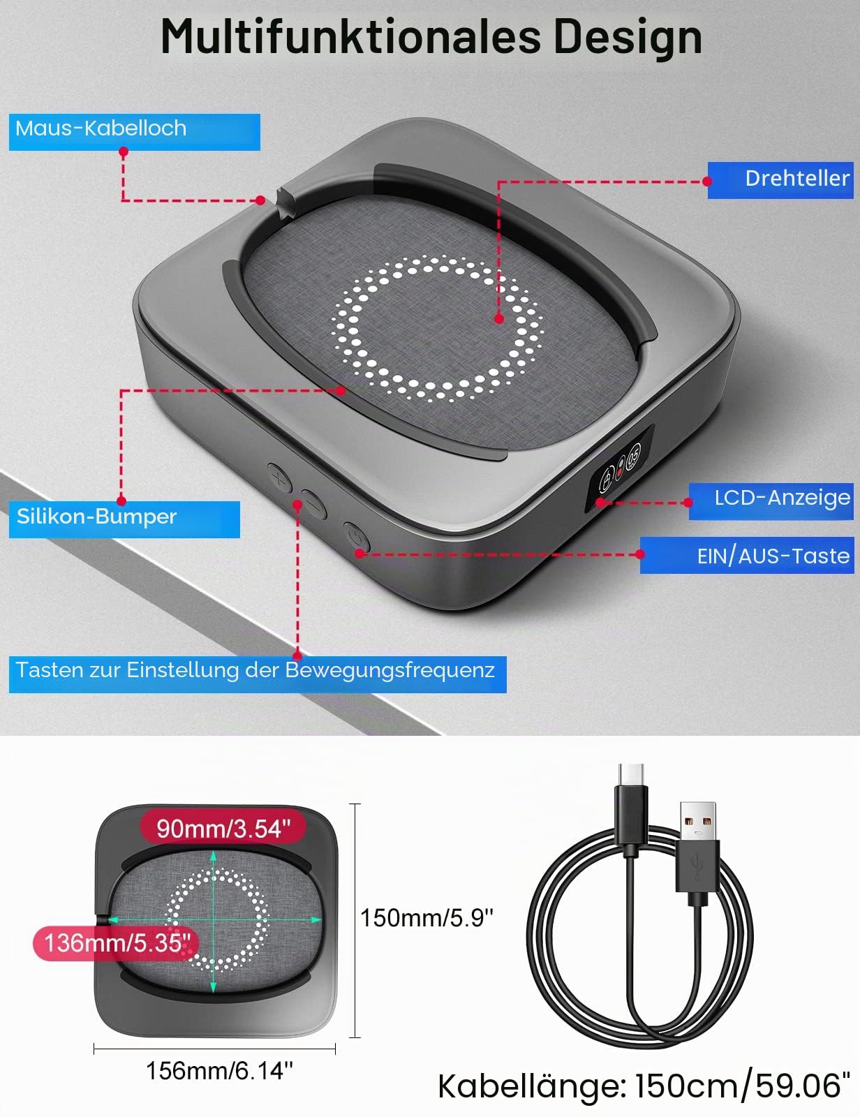 MEATANTY Mechanischer Mouse Jiggler mit LED-Display und Timer 9