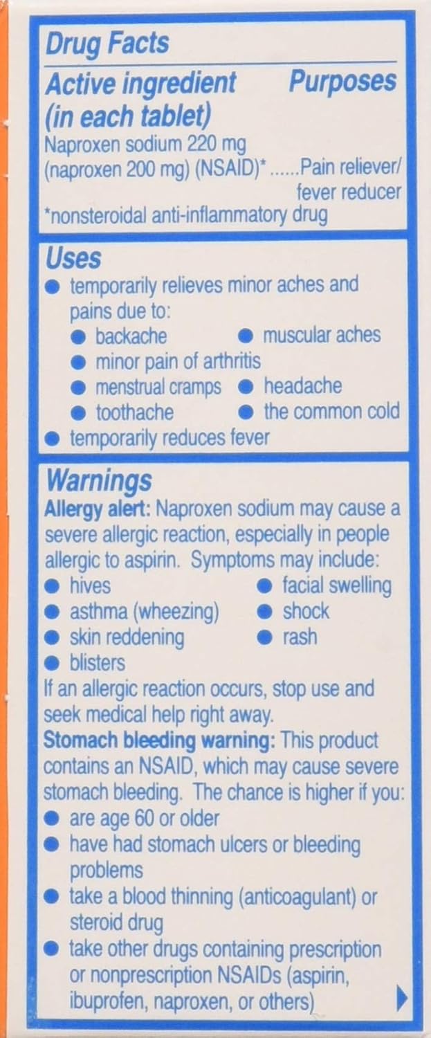 Aleve Back & Muscle Pain 50 Tablets (Pack of 2): Health & Personal Care