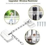 Aosite Window Restrictor 2pcs Child Safety Locks UPVC Adjustable No Drilling view 2