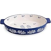 Wisenvoy Casserole Dish Baking Dish Ceramic Au Gratin Baking Dish Lasagna Pan Oval Casserole Dishes for Oven