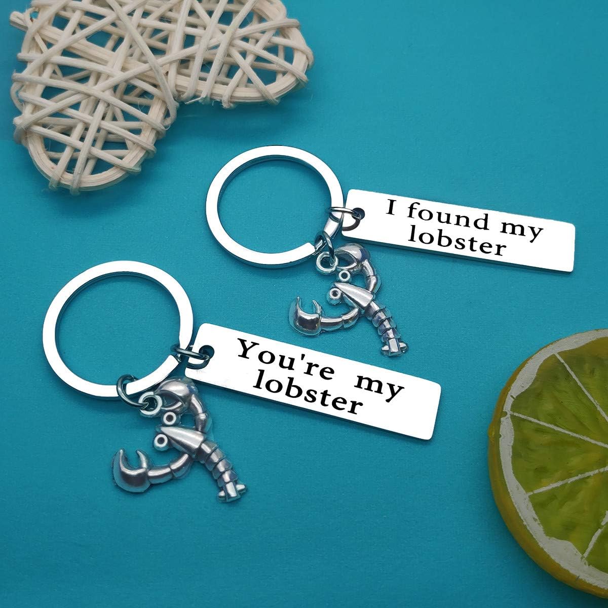Huwujiu Valentines Day Gifts You're My Lobster I Found My Lobster Keyring Gifts for Couple Boyfriend Girlfriend Husband Wife Friend Christmas Birthday Gift Anniversary Keyring Gifts for Couple - Image 3