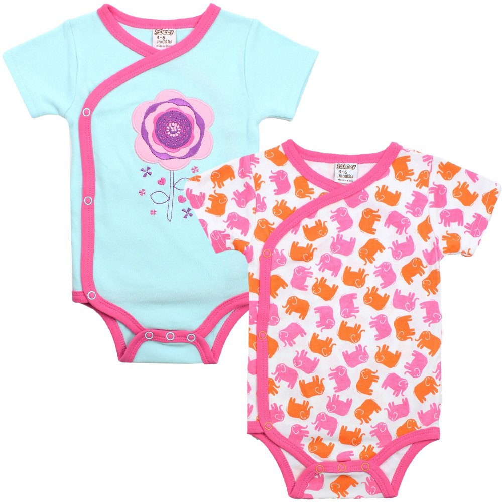 juDanzy wrap around kimono style baby girl bodysuits (69 Months