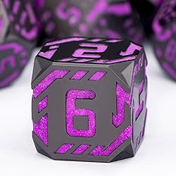 OGCOPHEN Metal DND Sci-fi Dice Set 7PCS Luminous