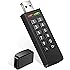 Encrypted USB Flash Drive, 32 GB Keypad Secure FIPS Certified Memory Stick, Military Grade Hardware U Disk with Password Protection, Personal USB 2.0 AES 256-bit Encryption