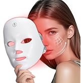 Red Light Mask for Face, 7 Color Red Light Facial Masks, At-Home Facial Care Device, Portable, Cordless, and Rechargeable