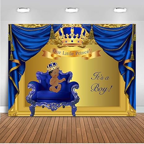 Mehofoto Royal Blue Baby Shower Backdrop Royal Prince Amazon Co