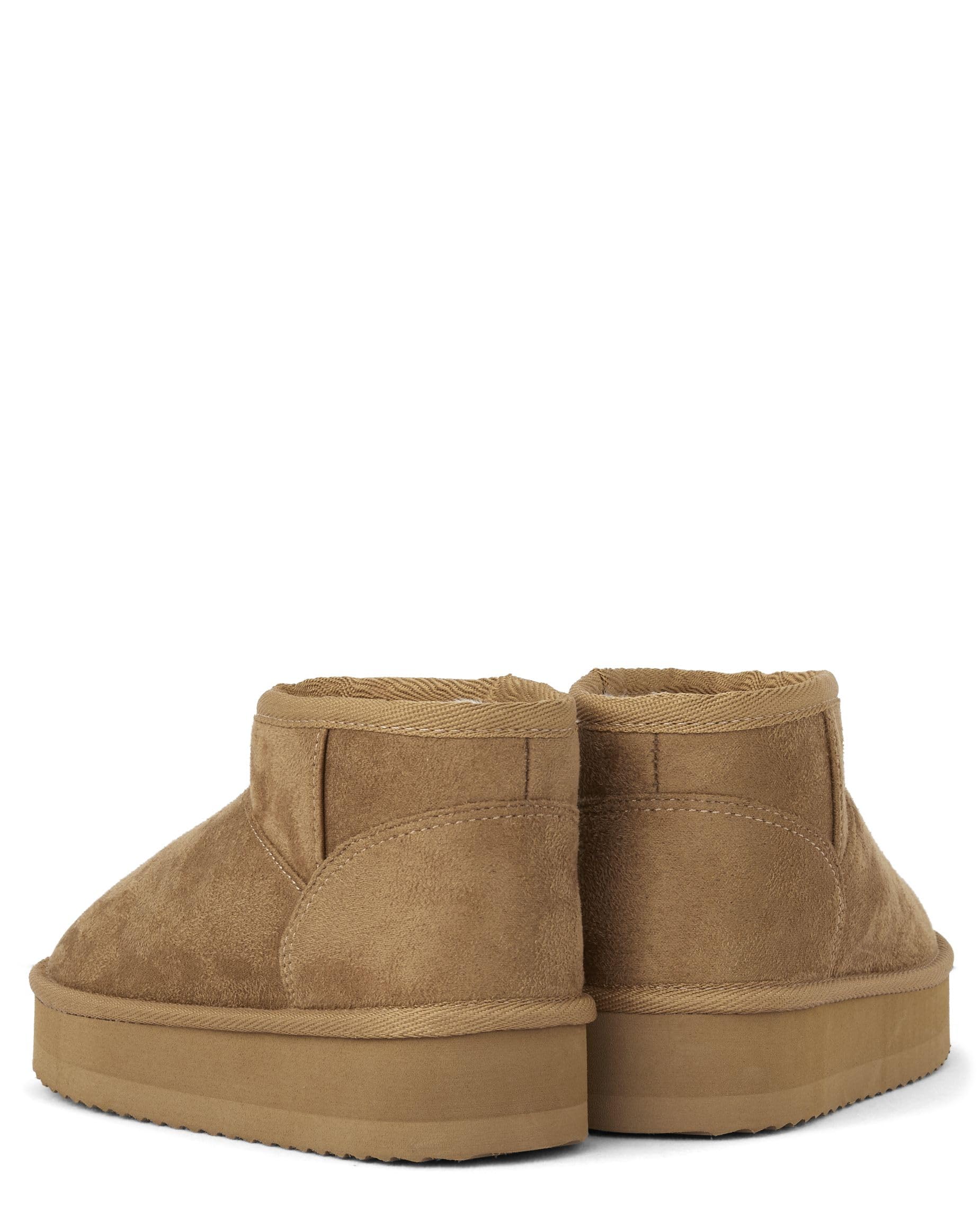 The Children's Place girls Girls Mini Ankle Platform Boot, Faux-fur Lined