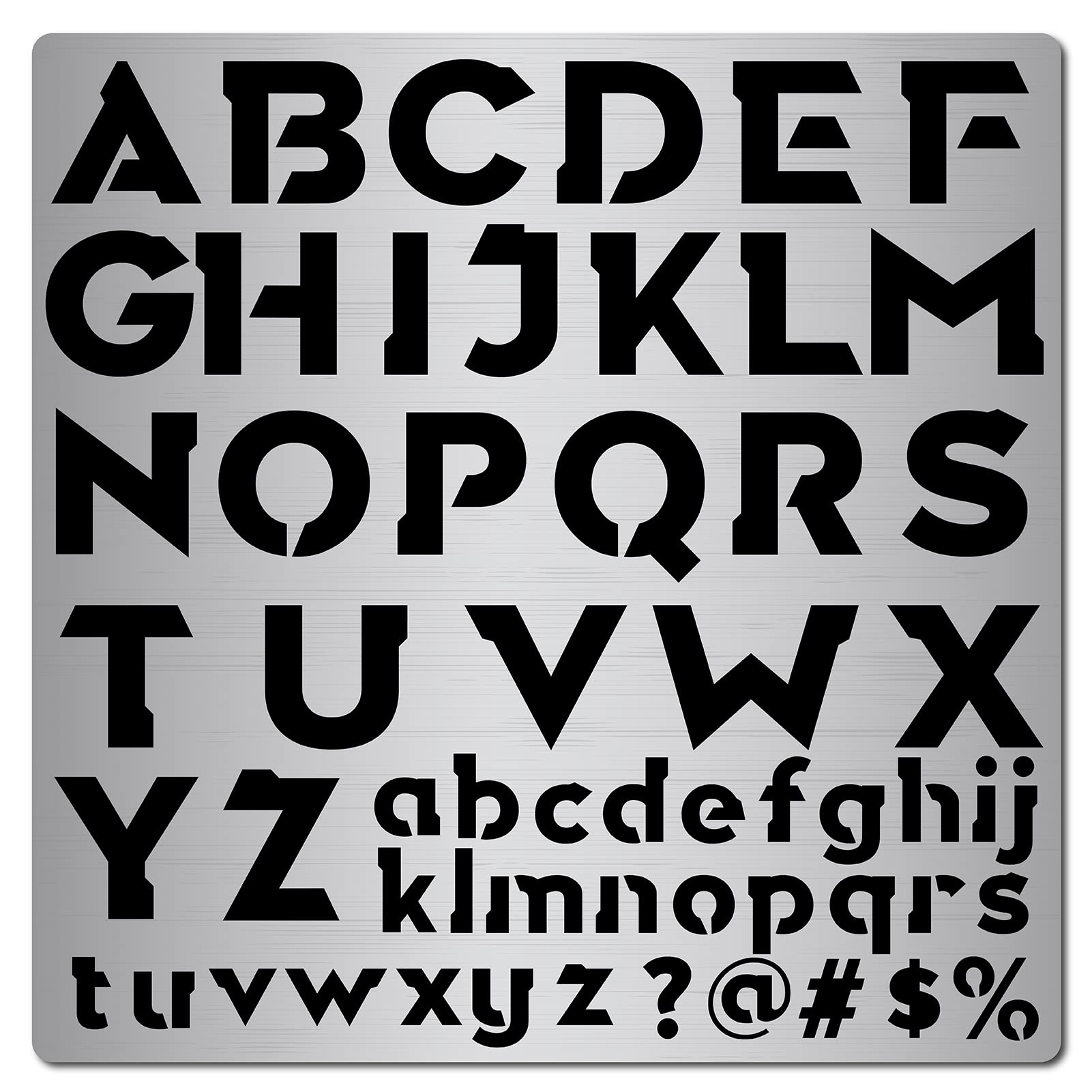 GORGECRAFT 6.3 Inch Metal Letter Stencil Stainless Steel Lettering Alphabet Symbol Painting Template Journal Tool for Painting, Wood Burning, Pyrography and Engraving — image 1
