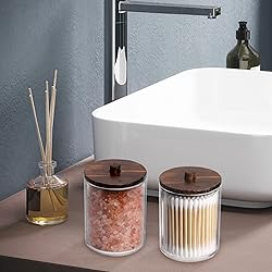 Tbestmax Qtips Holder Bathroom Container, 10/7 OZ