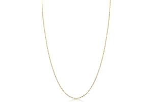 Kooljewelry Real 14k Yellow Gold Rope Chain Pendant Necklace for Women (0.7 mm, 0.9 mm, 1 mm, 1.3 mm, or 1.5 mm)