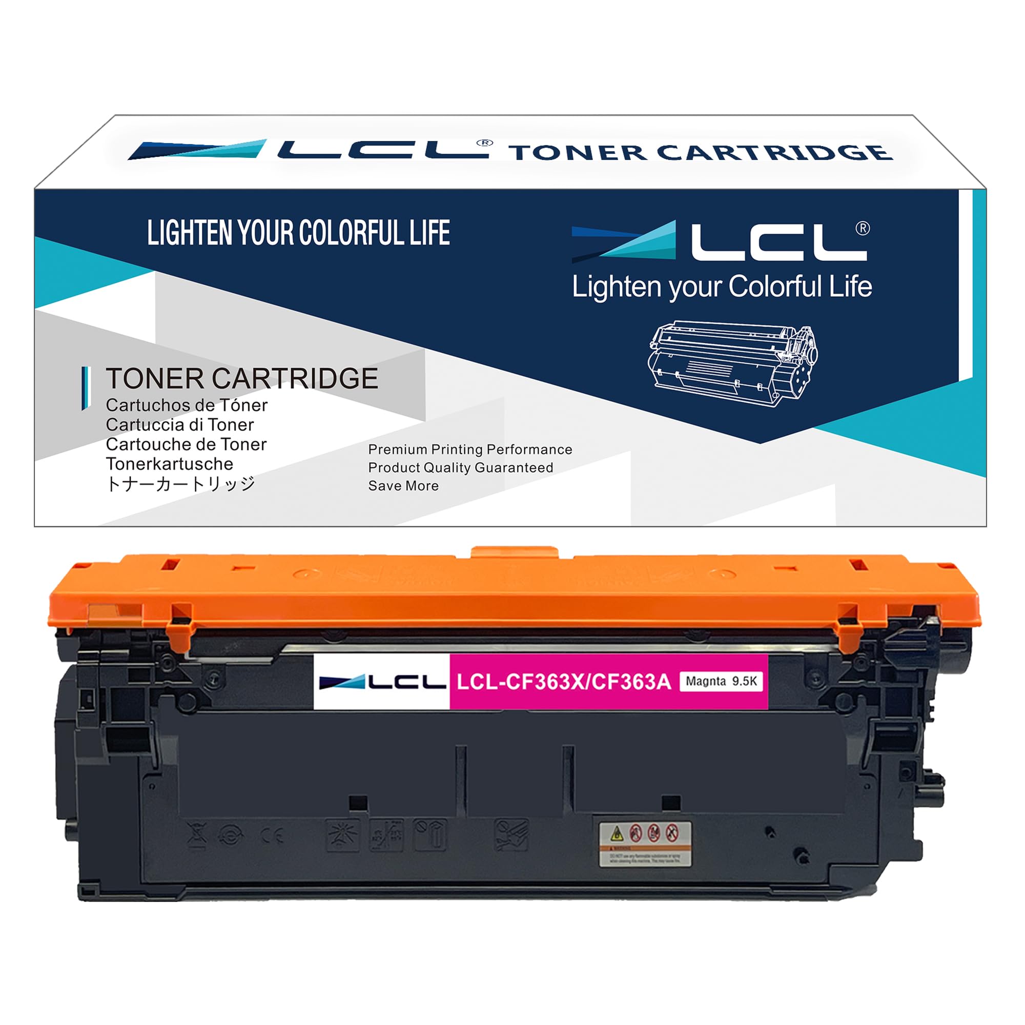 LCL Remanufactured Toner Cartridge 508X 508A CF363A CF363X 9500 pages (1 Magenta) Replacement for HP M553 Printer M577 Printer Color LaserJet Enterprise M552dn M553dn M553n M553x M577c