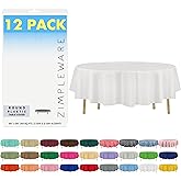 ZIMPLEWARE Premium Lavender Plastic Table Cloth Disposable (6 Pack) Round Tablecloth (84in) Party Table Cloths Disposable, Perfect Table Cloth Round Cover For Any Table Up To 6 Feet - View #2