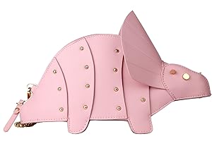 QiMing Dinosaur Shoulder Purses,PU Stegosaurus CrossBody Bag for Girl Women