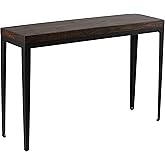 Cortesi Home Omaha Table, Solid Wood and Metal, 48" Console, Brown