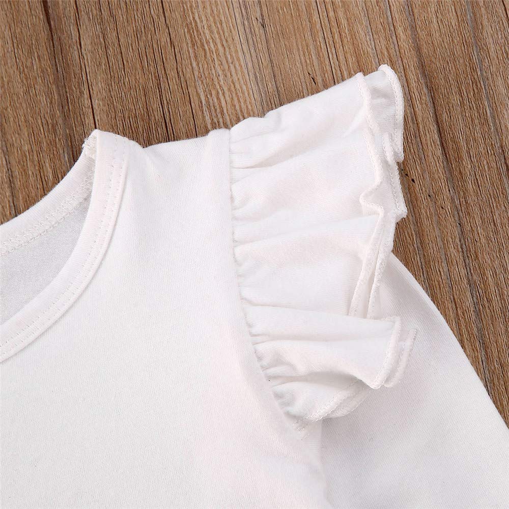 Christmas Toddler Baby Girl Matching Outfit Long Sleeve Ruffle Romper T Shirt+Plaid Skirt Outfits Sister Clothing Sets - Image 8