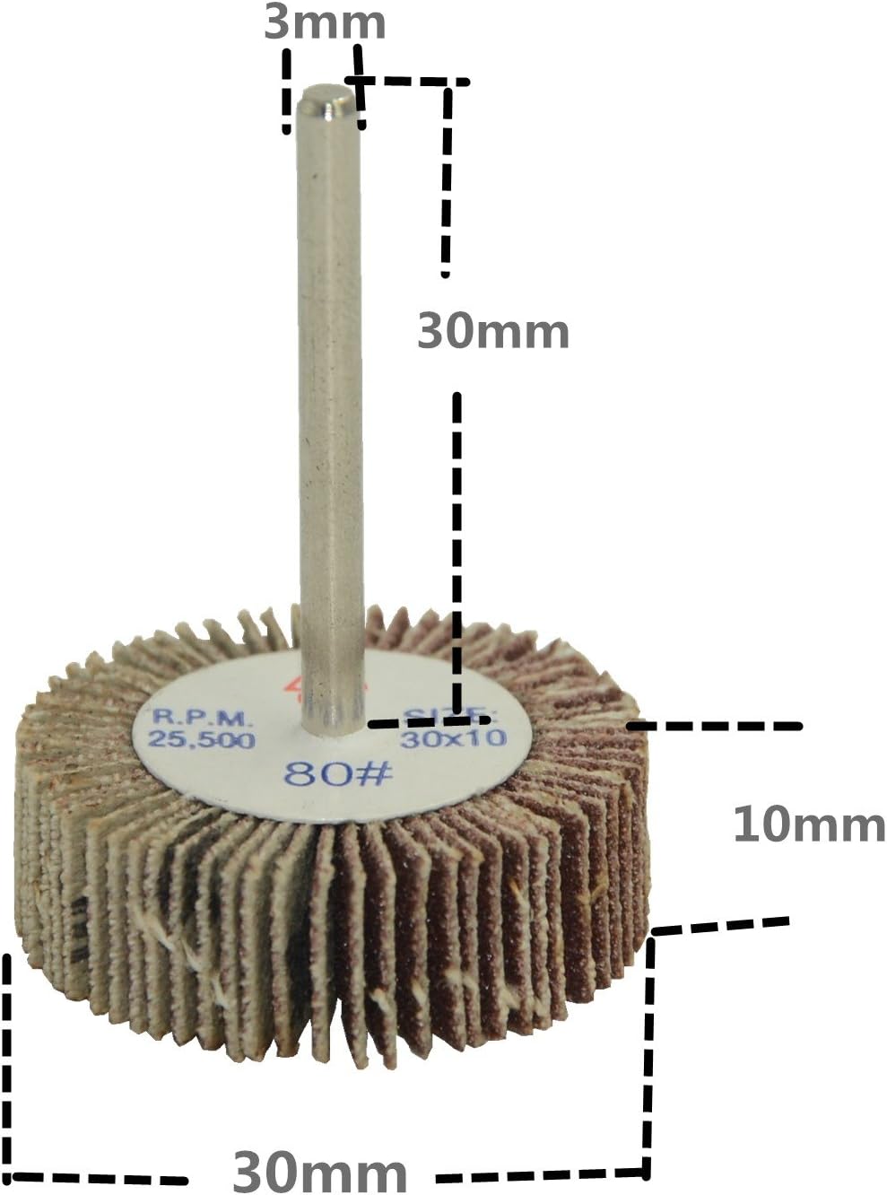 Rotary Flap Wheel Sander (80 30X10X3) BigaMart