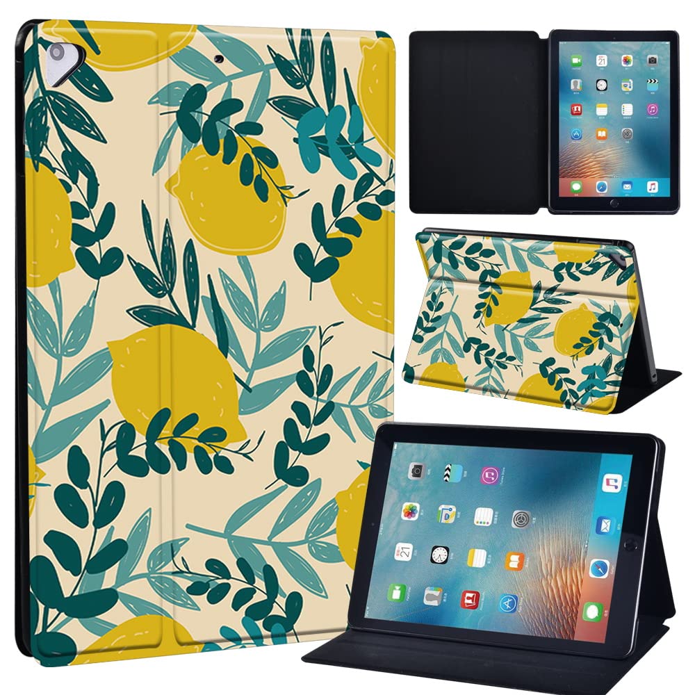 Leather slim lightweight Stand Cover Case for Apple New iPad 9.7 2018 2017(6th Gen, 5th Gen)/iPad Air 2/iPad Air/iPad Pro 9.7 Tablet with Auto Wake/Sleep (flower009)