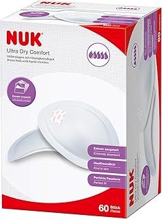 NUK 10252081 Ultra Dry Comfort Stilleinlagen (extrem saugstark, perfekte Passform, hautfreundlich) 60er Packung