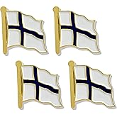stidsds Finland Flag Pin - Finland Flags Pins Lapel Finns Flag Enamel Lapel Pin Men Women Suit & Waving Patriotic Metal Badge Souvenir Hat Backpacks Decoration(4 Pack)
