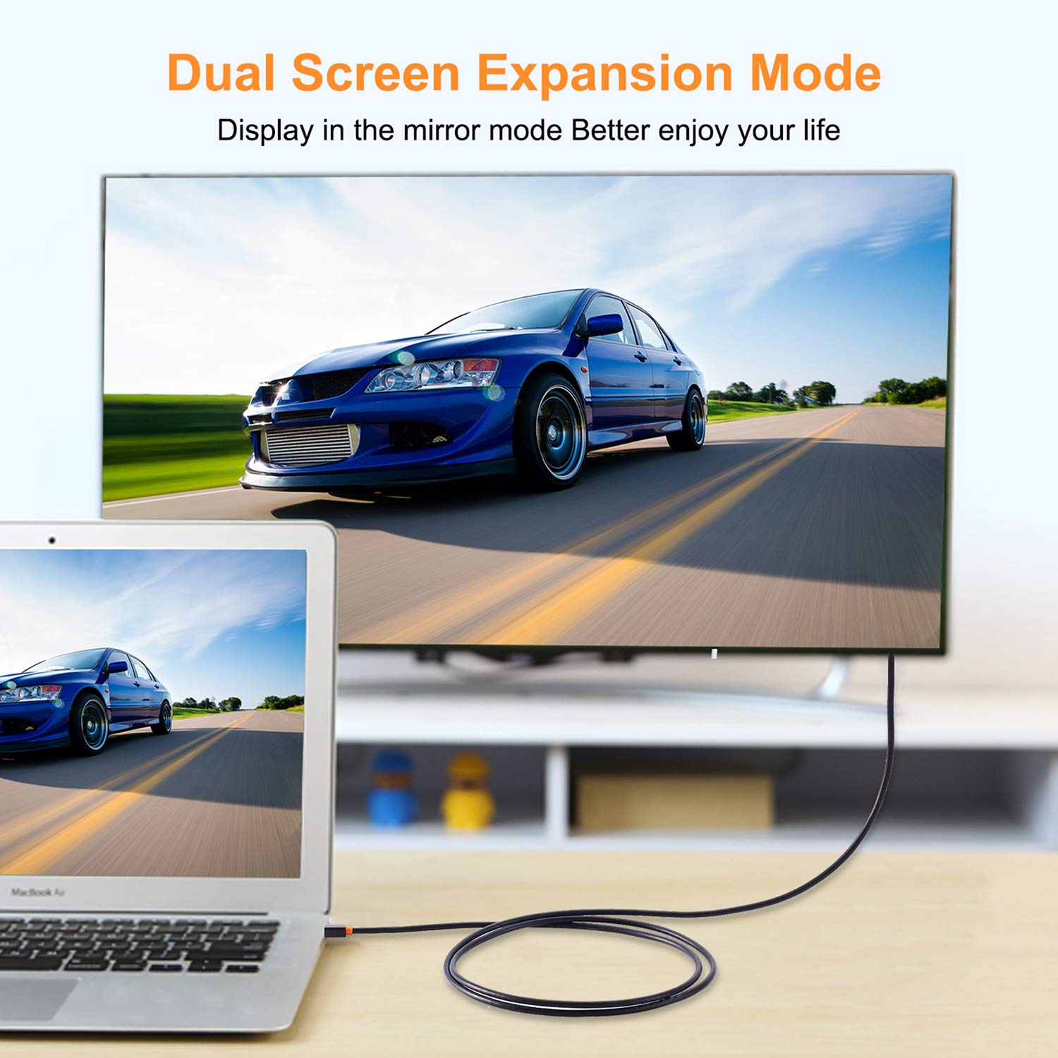 Mini Displayport to HDMI 1080P (Thunderbolt to HDMI Compatible), CABLETIME Mini DP to HDMI Adapter For MacBook Pro,Macbook Air, iMac, Mac Mini (6 Feet (2M）, Black)