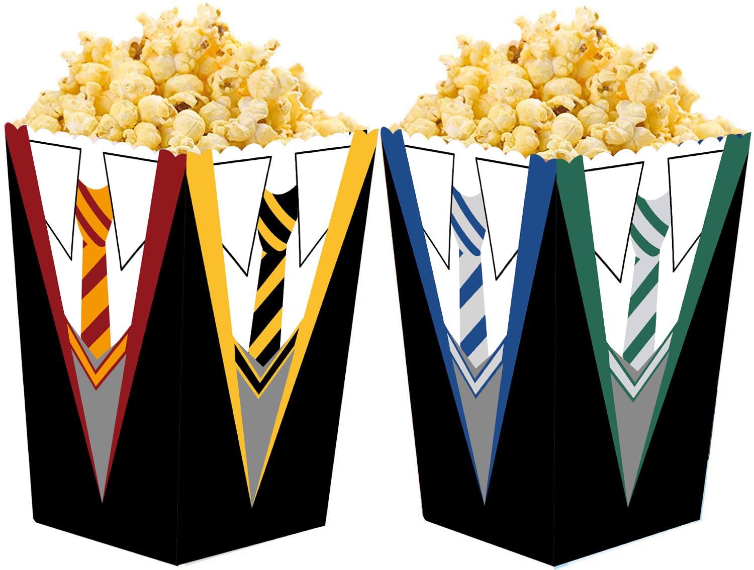 Photo 1 of 24 Pcs Magical Wizard party popcorn Box, party Candy cookie Box- Snack Containers for Baby Shower Harry themed Birthday Party Supplies