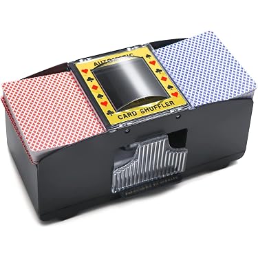 Machine Automatique de Mélange de Cartes en Plastique pour Cartes à Jouer, Trieur/mélangeur de Poker à 1 - 2 Jeux pour Fête et Divertissement