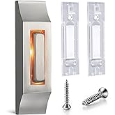 Enhon Metal Wired Doorbell Push Button with LED Light, 1 Pack | Heavy Duty Metal Door Bell Button, Stylish Garage Doorbell Compatible with Wire Chimes, Transformer, Property in Copyright