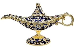 AVESON Classic Vintage Rare Legend Aladdin Magic Genie Costume Lamp Home Table Decoration & Gift, Royal Blue