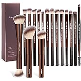 MAANGE Makeup Brushes 16 Pcs Professional Makeup Brush Sets Foundation Powder Concealers Eye Shadows Blush Make Up Brush Set 