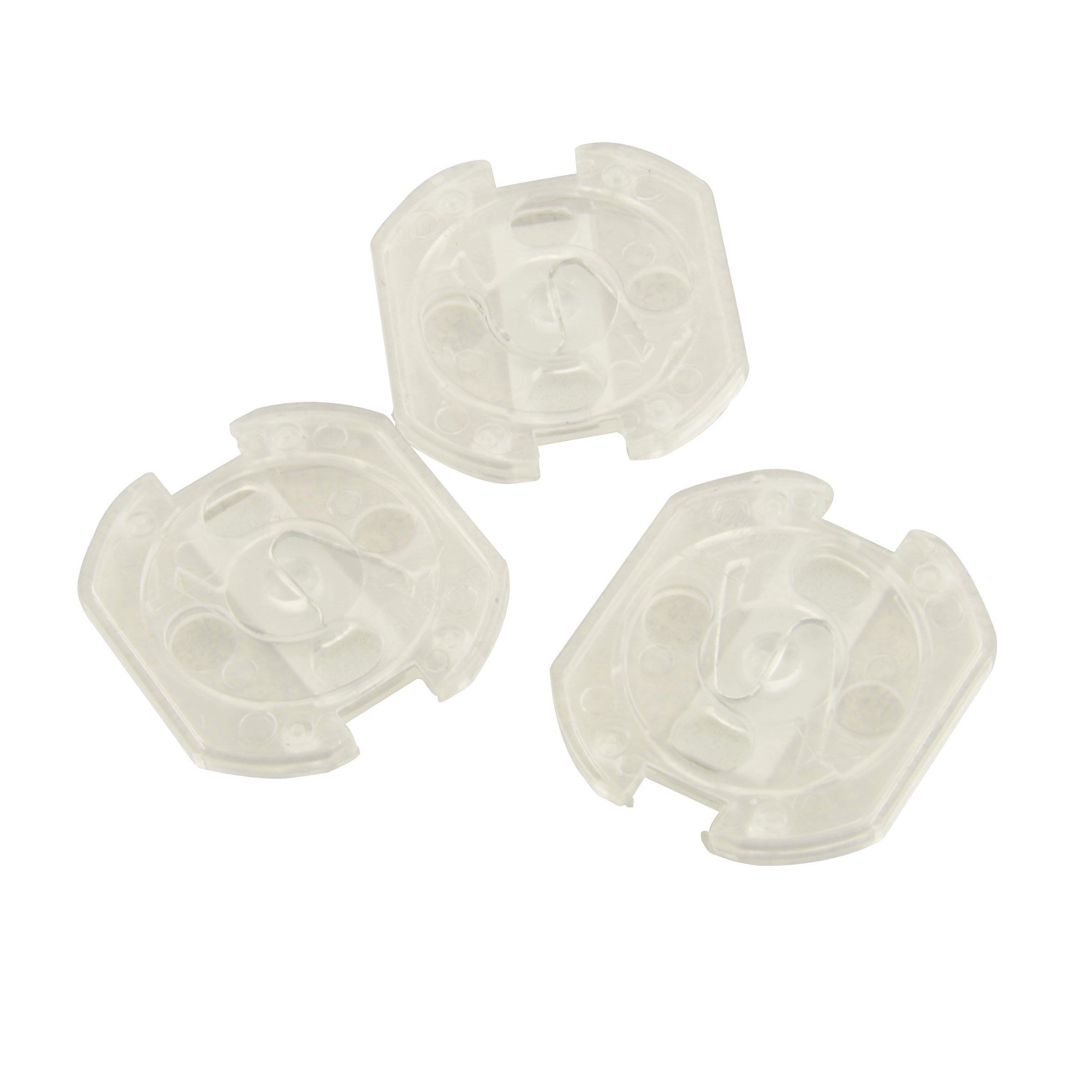 Unitec 41632 Clear 10x Protection Outlet Plugs, 10 Pieces, Clear/White