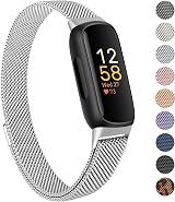 Vancle Stainless Steel Mesh Loop Strap for Fitbit Inspire 3 Silver