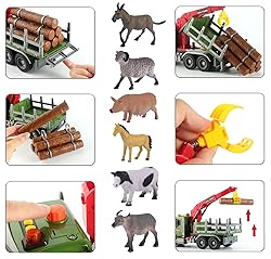 Timber Logging Truck w/ Functional Loading Crane