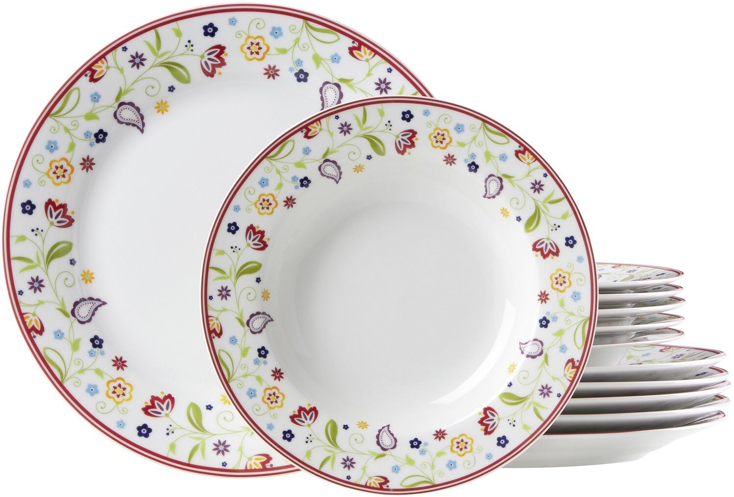 Ritzenhoff & Breker Doppio Shanti 12-Piece Porcelain Dinner Set