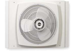 AIR King 16" White Plastic Fan,2470/1700/1360 cfm,Fits Window Width 26-1/2" to 34-1/2"