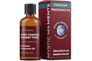 Mystic Moments | Baby Powder & Berry Twist Fragrance Oil 100ml - Perfect for Soaps, Candles, Bath Bombs, Oil Burners, Diffuse