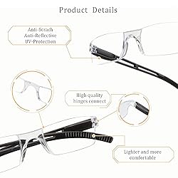 LifeArt Blue Light Blocking Reading Glasses, 2 or