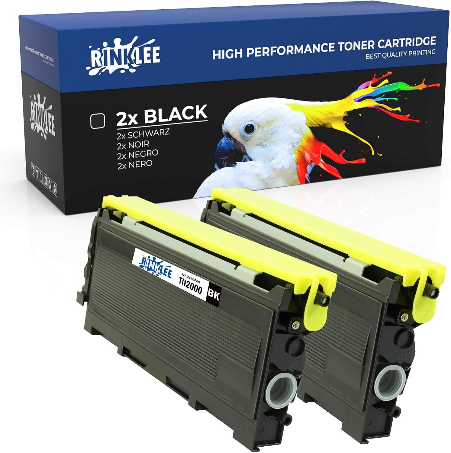 RINKLEE TN2000 Toner Cartridge Compatible with Brother DCP-7010 DCP-7020 DCP-7025 HL-2030 HL-2032 HL-2040 HL-2050 HL-2070 FAX-2820 2920 MFC-7225N MFC-7420 MFC-7820