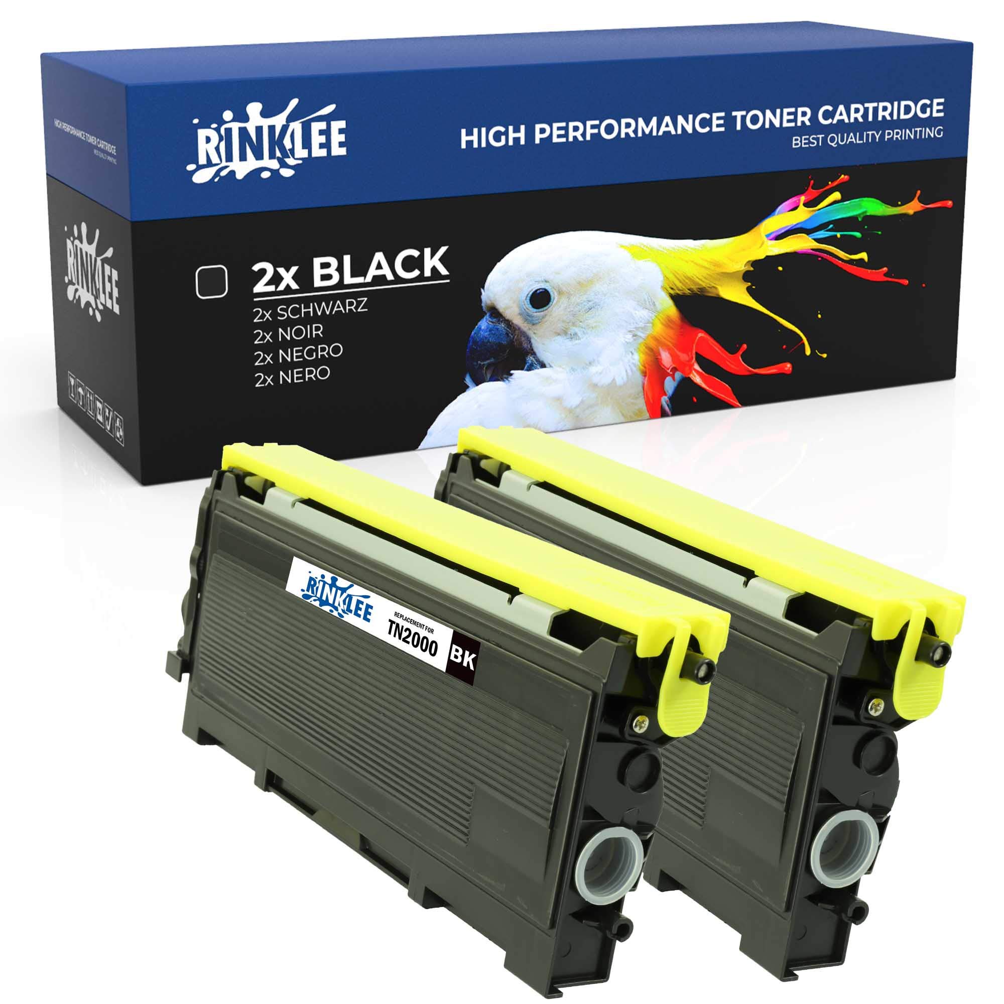 RINKLEE TN2000 Toner Cartridge Compatible with Brother DCP-7010 DCP-7020 DCP-7025 HL-2030 HL-2032 HL-2040 HL-2050 HL-2070 FAX-2820 2920 MFC-7225N MFC-7420 MFC-7820 | High Yield 2500 Pages Black 2-Pack